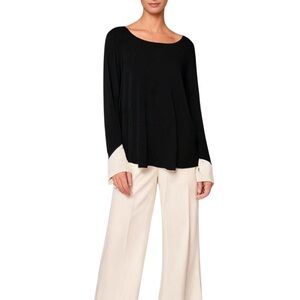 Fate Black and Cream Crew Neck Sweater